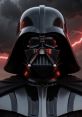 Iconic Sith Lord looming with a dark, menacing look, capturing the essence of power and dominance in the galaxy.