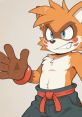 Confident character Jay from Sonic And Friends, striking a dynamic pose with a fierce expression and colorful attire.