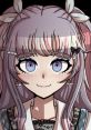 Cheerful character portrait of Takiko Uchiyama with pastel hair and a charming smile, embodying a calm demeanor.