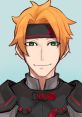 Todd Fang character from Re:Zero, featuring spiky orange hair, green eyes, and armor, exuding a confident smile.
