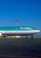 Aer Lingus McDonnell Douglas MD-11 parked on the tarmac under a clear blue sky, showcasing its vibrant livery.