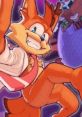 Bubsy from Bubsy 4D poses playfully, showcasing his signature grin and dynamic movement against a colorful background.