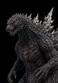 Efaidk character design showcasing a fearsome Godzilla with detailed scales and spikes, embodying immense power.