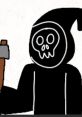 Death character from the Mario and Luigi Show, holding an axe, showcasing a unique animated design with a skull motif.