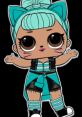 Stylish character with turquoise hair, cat ears, and playful outfit, perfect for fans of trendy doll collectibles.