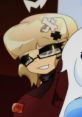 Firezella, warm like fire OC, showcases a character with blonde hair, glasses, and a playful expression in vibrant colors.