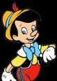 Cheerful Pinocchio character wearing a blue bowtie and cowboy hat, emblematic of innocence and adventure in classic tales.