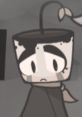 Character from Incredibox, appearing sad, dressed in muted colors with a small plant sprouting from their head.