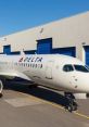 Delta Airlines Airbus A220-100 on the tarmac, showcasing modern GPWS technology for enhanced safety and performance.