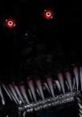 Sinister figure with glowing red eyes and sharp teeth, embodying the essence of "Ya Boy Nightmare" in a dark atmosphere.