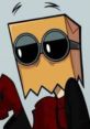 Dr. Slug in a heroic version with sunglasses and a red scarf, showcasing a unique villainous charm and style.