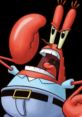 Mr. Krabs angrily shouting with furrowed brows, embodying the spirit of "Misteriudward, I should kick your ass!