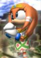 Tikal the Echidna from SA:DX, expressing a contemplative pose amidst a lush, ancient temple background.