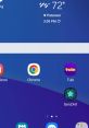 Weather app displaying 72°F in Paterson, with shortcuts to Chrome, Tubi, and GenZArt on a smartphone screen.
