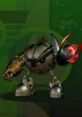 Botch from Rollbots, a robotic character with metallic armor and glowing features, set against a green background.