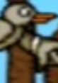 Mockingbird character perched, featured in "The Berenstain Bears Get in a Fight" (1995), displaying playful expression.