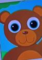 Cute cartoon bear with big eyes, representing Bernie The Bear, set against a vibrant nature background.