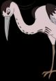 Warden of Marshwood Hill, a stork character from Redwall, depicted in a stylized design with a slender neck and sharp beak.