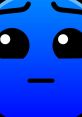 Close-up of a blue character with big eyes and a neutral expression, inspired by "Find The Area Confirmer!" theme.