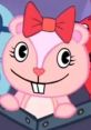 Giggles from Happy Tree Friends with a pink bow, oversized eyes, and a cheerful smile. A cute character full of charm.