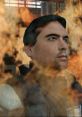 Angry Barney from HL2 stands amidst flames, showcasing intense emotions in a dramatic gaming scene.