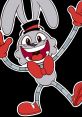 Colorful animated character Frankie from "Finding Frankie," joyfully dancing with a big smile and waving hands.