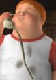 Charlie from Ice Scream talking on the phone, showcasing his distinct orange hair and casual attire.