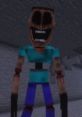 Mimicer Minecraft character with a sinister smile, featuring a tall, slender body, and eerie, exaggerated facial features.