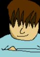 Johnny from Baldi's Basics Plus smiling, featuring pixel art style and distinctive brown hair. Fun gaming character design.