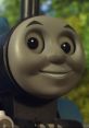 Close-up of Thomas the Tank Engine, featuring his friendly face and iconic blue color, from Thomas & Friends US Version.