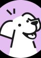 Cartoon dog logo with a cheerful expression on a purple background, representing the Study Fetch concept in pet education.