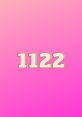 Bold golden numbers "1122" on a vibrant pink background, symbolizing creativity and positivity. Perfect for digital design.