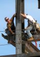 Construction The clanging and banging of construction equipment filled the air as the workers toiled away under the