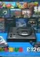 Sega Genesis console displayed with games, showcasing iconic titles and price of £126 at Toys R Us. Retro gaming nostalgia.
