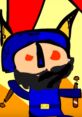 Colorful cartoon character with a blue outfit, beard, and playful expression, reminiscent of Sir Schmoopy's style.
