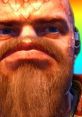 Character with exaggerated facial features and a prominent beard, set against a vibrant rainbow background. XDD humor.