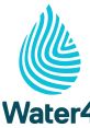 Stylized water droplet logo featuring the name "Water4," symbolizing sustainability and clean water solutions.