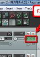 REAPER v4.21 interface highlighting the FX button for adding effects and managing audio tracks efficiently.