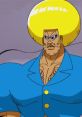 Character from Bobobo-bo Bo-bobo sporting a striking yellow afro and a blue suit, showcasing a unique anime style.