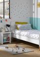 Cozy children's bedroom with colorful decor, playful patterns, and a fun atmosphere for a lit, vibrant space.
