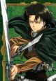 Levi Ackerman wielding dual swords, ready for battle, showcasing his skills from "The Attack on Titan" series.