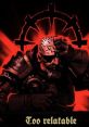 Character art from D&D Campaign Pt.1, featuring a relatable figure in a dramatic red and black design.
