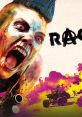 Fierce character from Rage game, showcasing intense emotions and a vibrant post-apocalyptic backdrop filled with chaos.