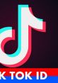Stylized TikTok logo with vibrant colors on a dark background, featuring the text "TIK TOK ID" below it.