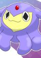 Cute purple octopus-like character with a yellow heart-shaped body and a red gem on its head, showcasing a playful design.