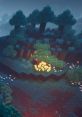 Serene forest landscape with glowing elements, showcasing a tranquil environment in a Minecraft-inspired setting.