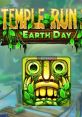 Temple Run Earth Day theme featuring a vibrant idol adorned with vines, highlighting environmental effects in the game.