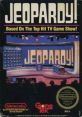 Jeopardy! 25th Anniversary Edition NES game cover featuring iconic logo and TV game show elements.