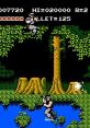 Gameplay scene from "Mad City" on NES, featuring characters navigating a forest setting with action elements.