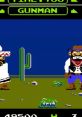 Wild Gunman NES scene featuring a cowboy duel, cacti, and vibrant retro graphics, showcasing classic arcade action.